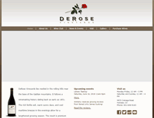 Tablet Screenshot of derosewine.com